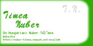 timea nuber business card